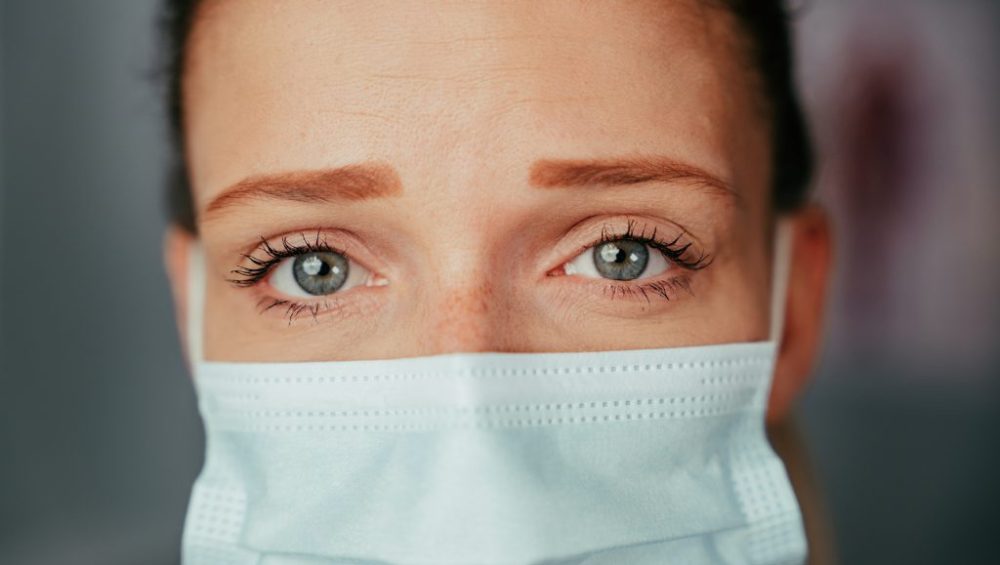 Caregiver wearing Mask